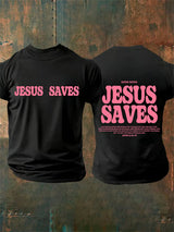Men's  Jesus saves Print T-Shirt