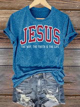 Women's  JESUS THE WAY, THE TRUTH & THE LIFE printed T-shirt