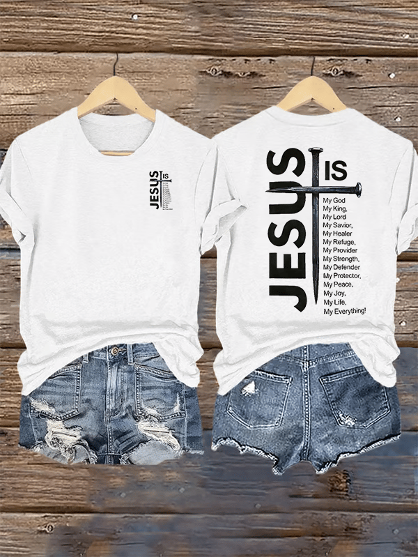 Women's  JESUS IS My God Print T-Shirt