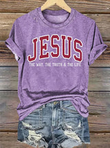 Women's  JESUS THE WAY, THE TRUTH & THE LIFE printed T-shirt