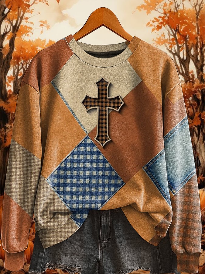 Women'S Casual Autumn Faith Sweatshirt