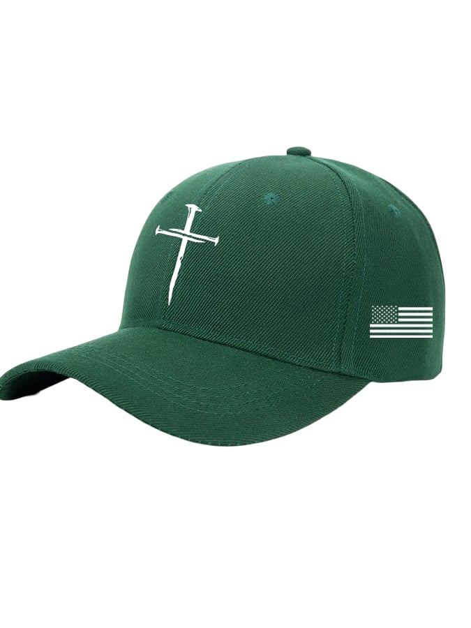 Unisex Flag Cross Print Baseball Cap