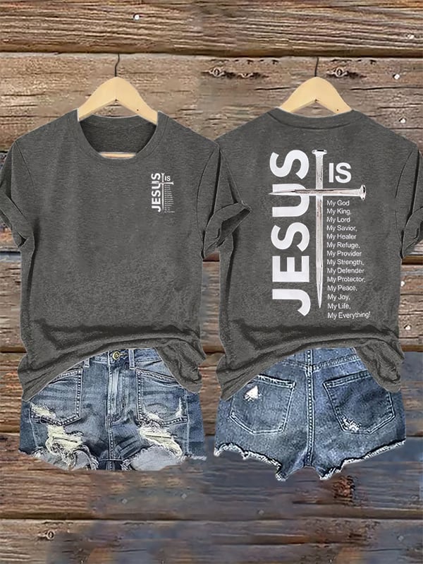Women's  JESUS IS My God Print T-Shirt