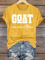 Women's  GOD OVER ALL THINGS printed T-shirt