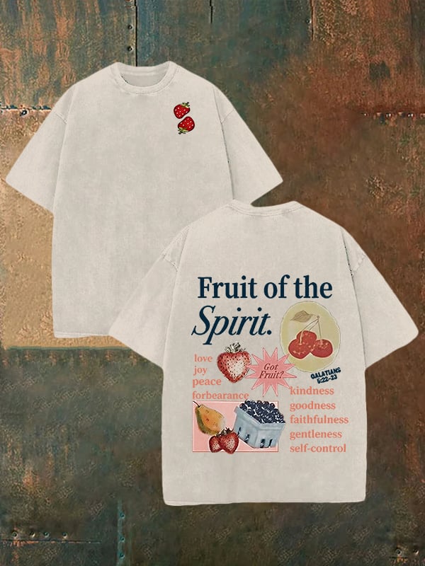 Unisex  Fruit of the Spirit Print  Washable T-shirt