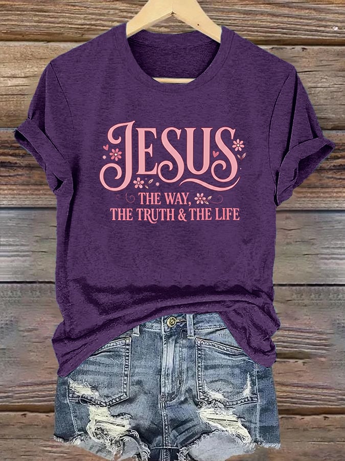 Women's  JESUS THE WAY Printed T-Shirt