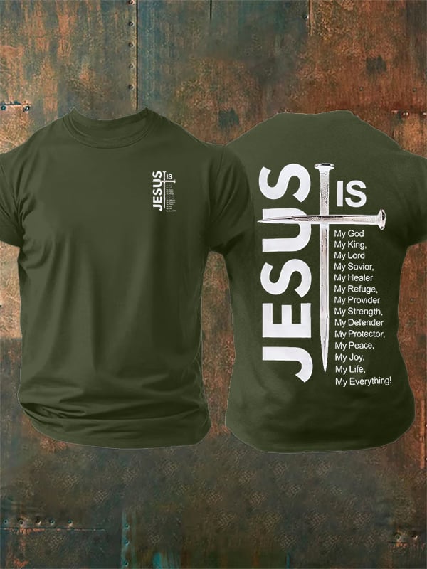 Men's JESUS IS My God Print T-Shirt