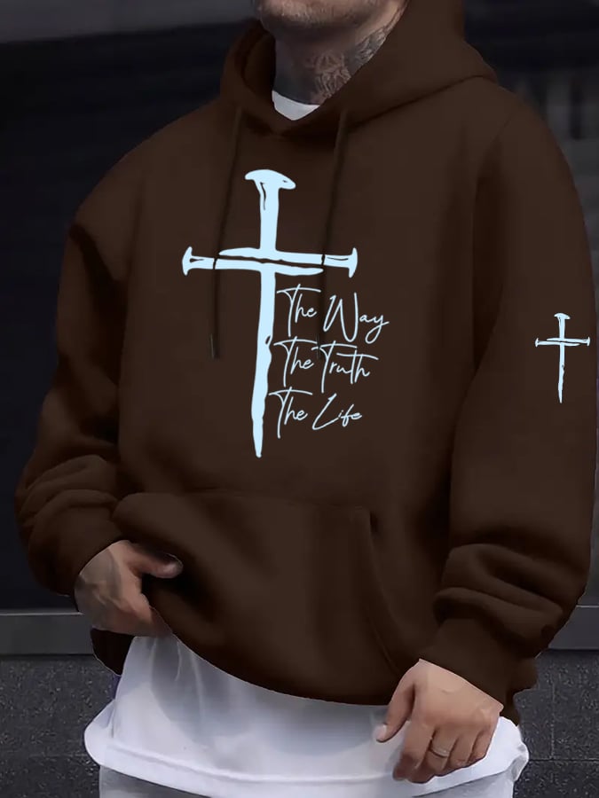 Men's Jesus The Way The Truth The Life Print Hoodie