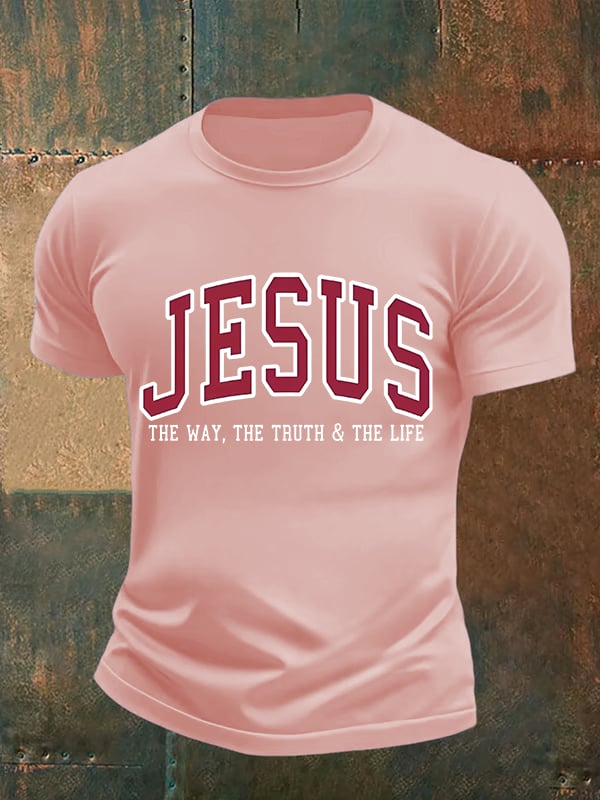 Men's  JESUS THE WAY, THE TRUTH & THE LIFE printed T-shirt