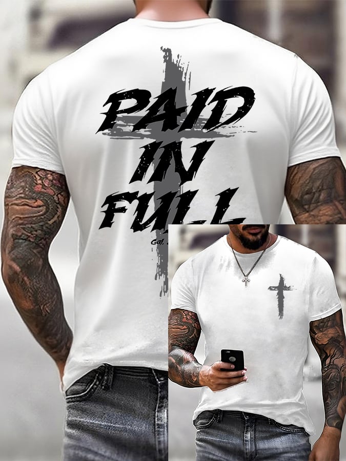 Men'S Casual Faith Short-Sleeved T-Shirt
