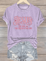 Women's  JESUS THE WAY Printed T-Shirt
