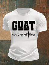 Men's  GOD OVER ALL THINGS printed T-shirt