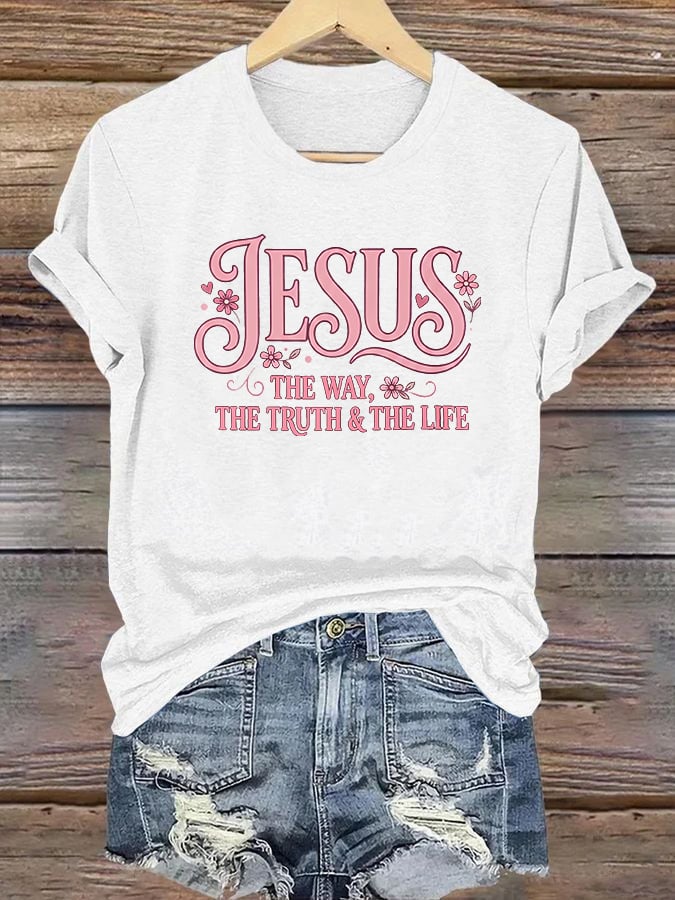 Women's  JESUS THE WAY Printed T-Shirt