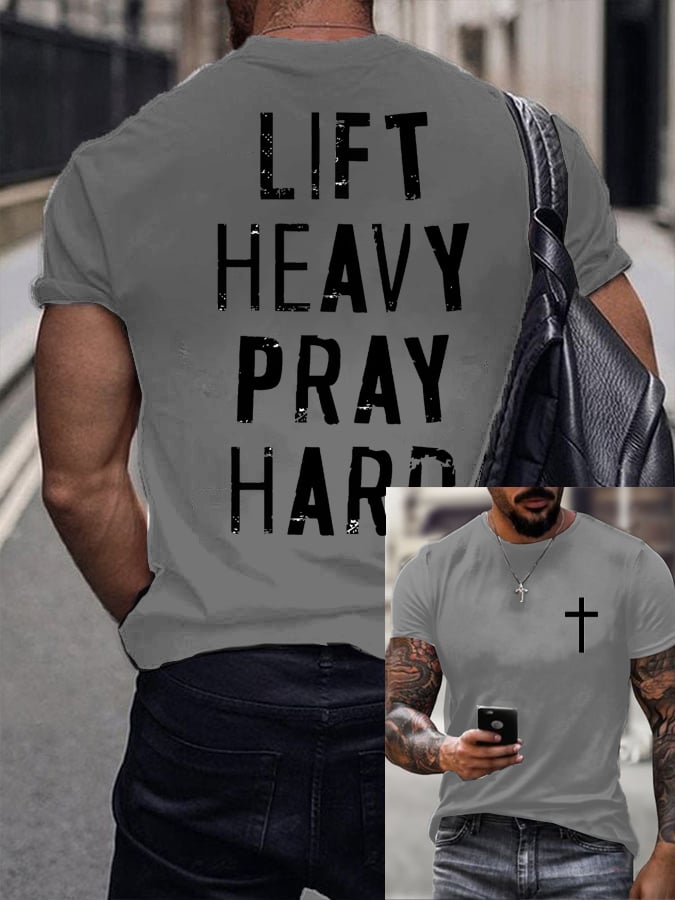 Men's Gym Faith Printed Shirt