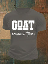 Men's  GOD OVER ALL THINGS printed T-shirt