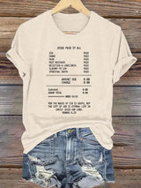 Women's  JESUS PAID IT ALL Print Round-Neck T-Shirt