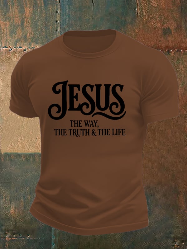 Men's  JESUS THE WAY Printed T-Shirt
