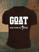 Men's  GOD OVER ALL THINGS printed T-shirt