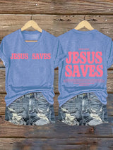 Women's  Jesus saves Print T-Shirt