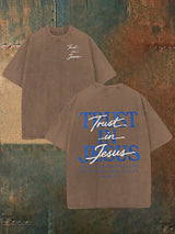 Unisex  "Trust in Jesus" 37:5 Bible Verse Design Print  Washable T-shirt