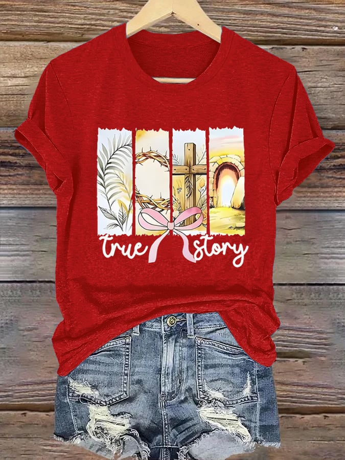 Women's True Story Faith  Print Shirt