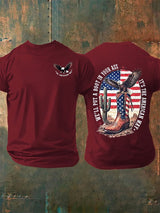 Men's Boots and the Eagle Print T-Shirt