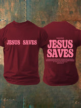 Men's  Jesus saves Print T-Shirt