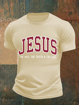 Men's  JESUS THE WAY, THE TRUTH & THE LIFE printed T-shirt