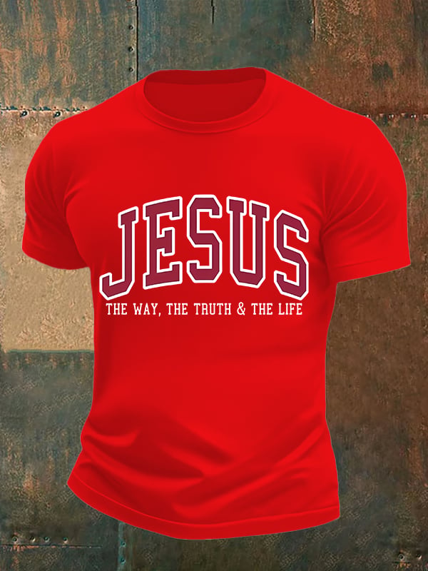 Men's  JESUS THE WAY, THE TRUTH & THE LIFE printed T-shirt