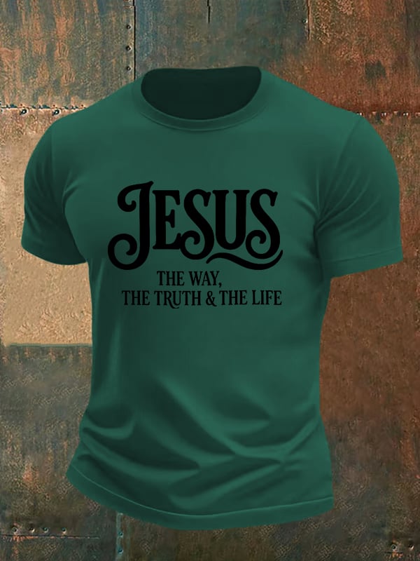 Men's  JESUS THE WAY Printed T-Shirt