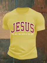 Men's  JESUS THE WAY, THE TRUTH & THE LIFE printed T-shirt