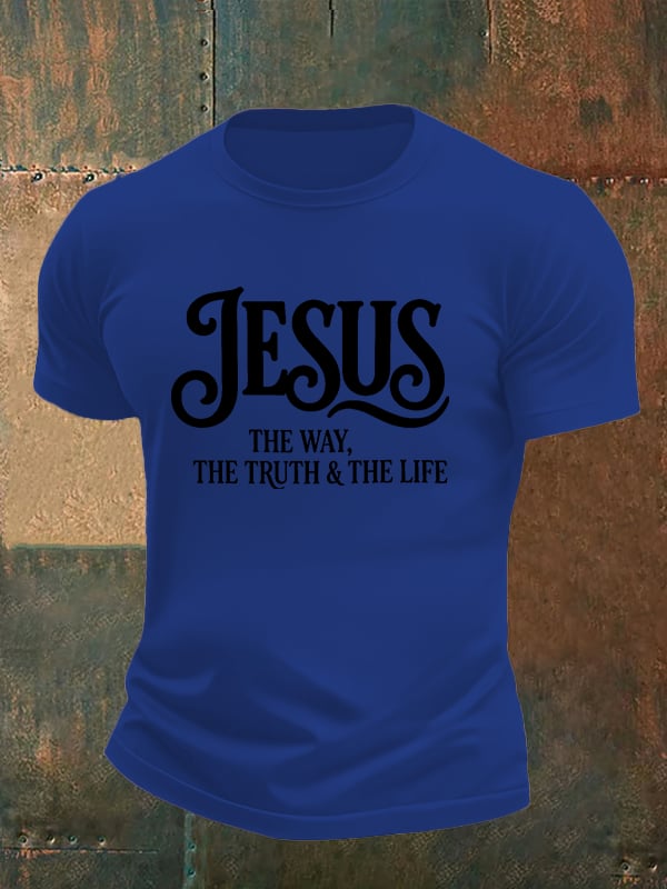 Men's  JESUS THE WAY Printed T-Shirt