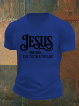 Men's  JESUS THE WAY Printed T-Shirt