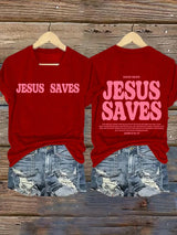 Women's  Jesus saves Print T-Shirt