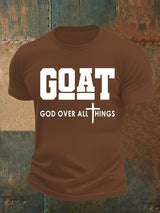 Men's  GOD OVER ALL THINGS printed T-shirt
