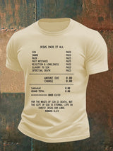 Men's JESUS PAID IT ALL Print Round-Neck T-Shirt