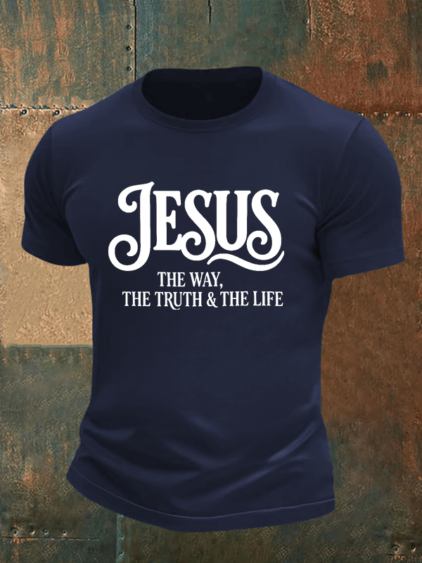 Men's  JESUS THE WAY Printed T-Shirt