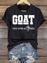 Women's  GOD OVER ALL THINGS printed T-shirt