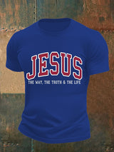 Men's  JESUS THE WAY, THE TRUTH & THE LIFE printed T-shirt