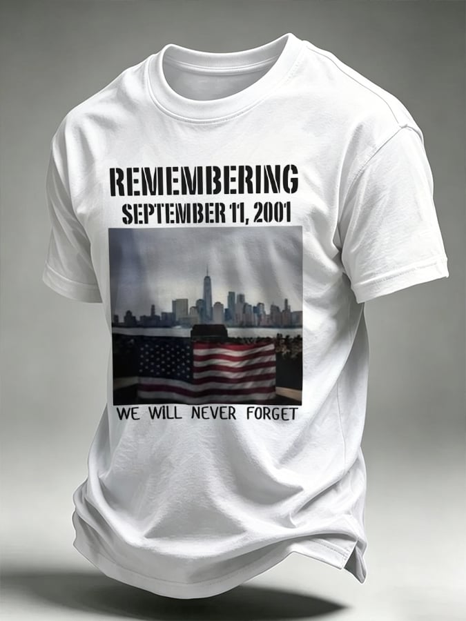 Men's Never Forget September 11 Print T-Shirt