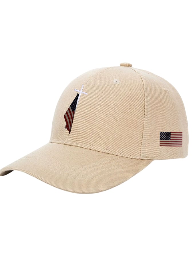 Unisex Flag Cross Print Baseball Cap