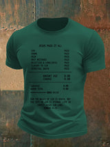 Men's JESUS PAID IT ALL Print Round-Neck T-Shirt