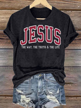 Women's  JESUS THE WAY, THE TRUTH & THE LIFE printed T-shirt