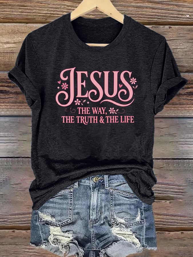 Women's  JESUS THE WAY Printed T-Shirt