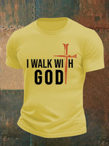 Men's  I Walk With God Print T-Shirt