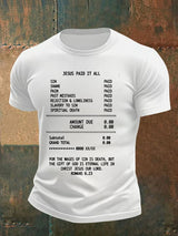 Men's JESUS PAID IT ALL Print Round-Neck T-Shirt