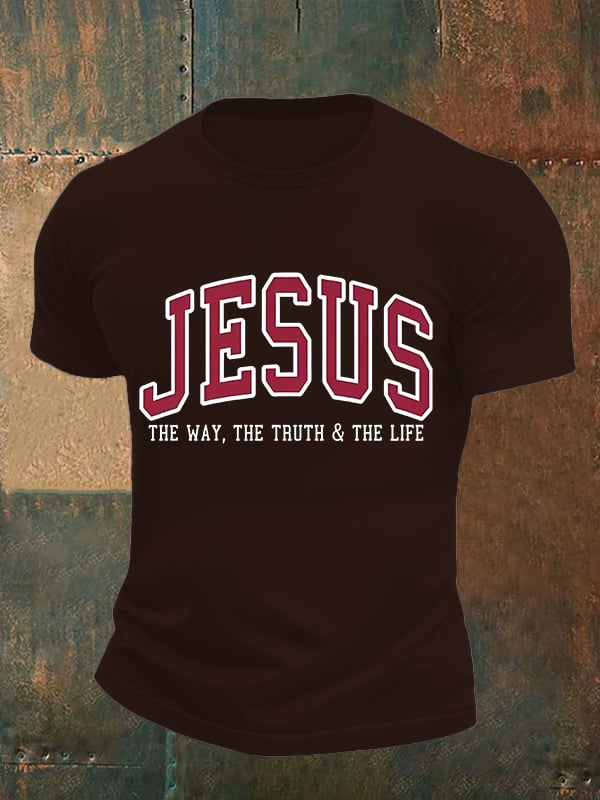 Men's  JESUS THE WAY, THE TRUTH & THE LIFE printed T-shirt