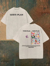 Unisex  your-plan-and-god's-plan  Washed  T-shirt
