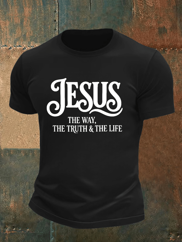 Men's  JESUS THE WAY Printed T-Shirt