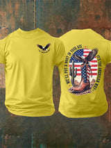 Men's Boots and the Eagle Print T-Shirt